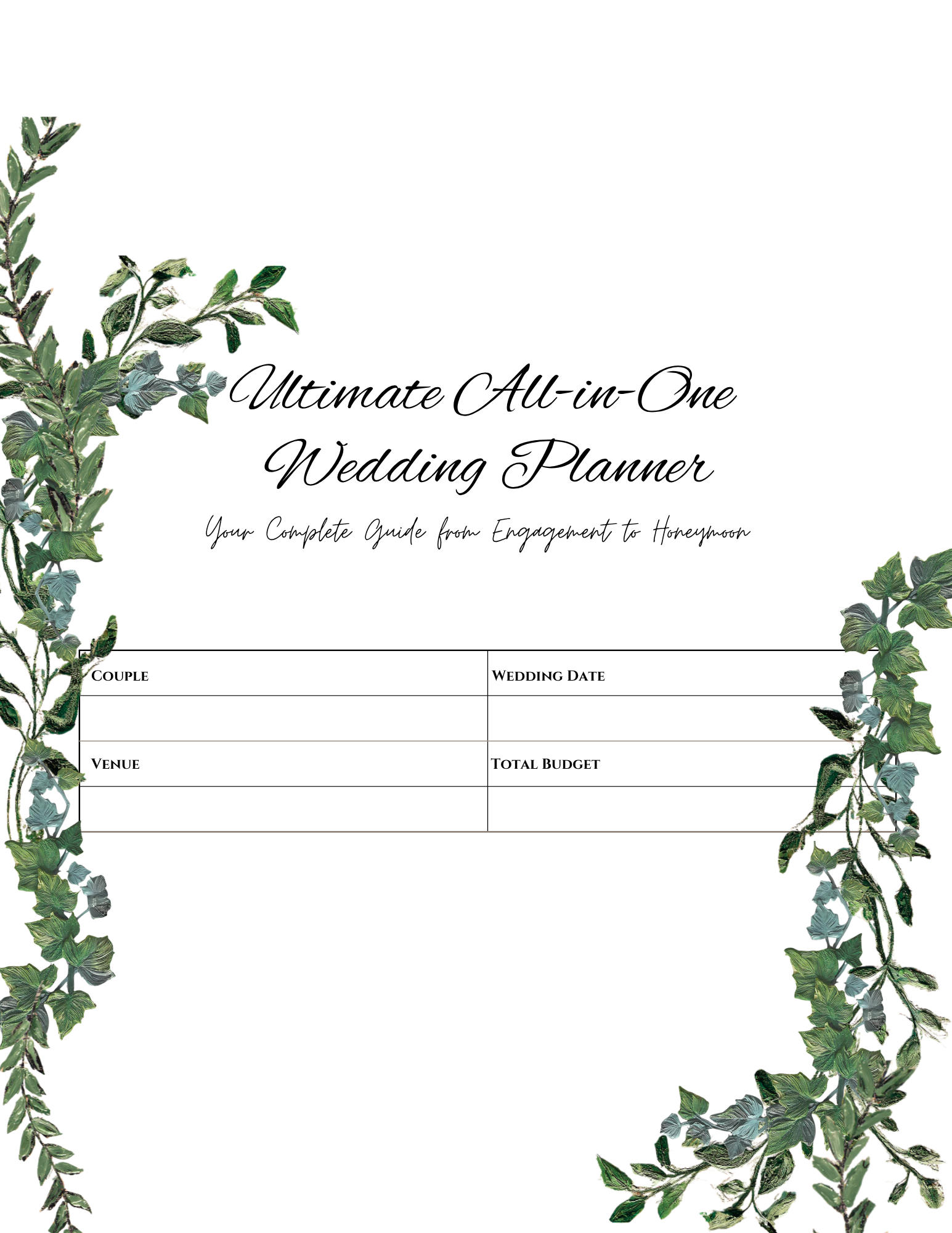 wedding planner (sage green)