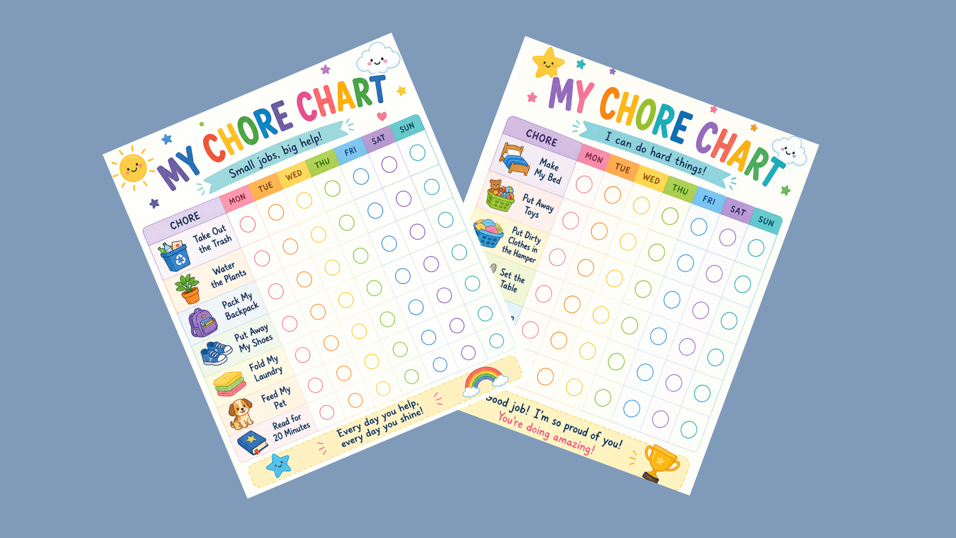 kids chore charts